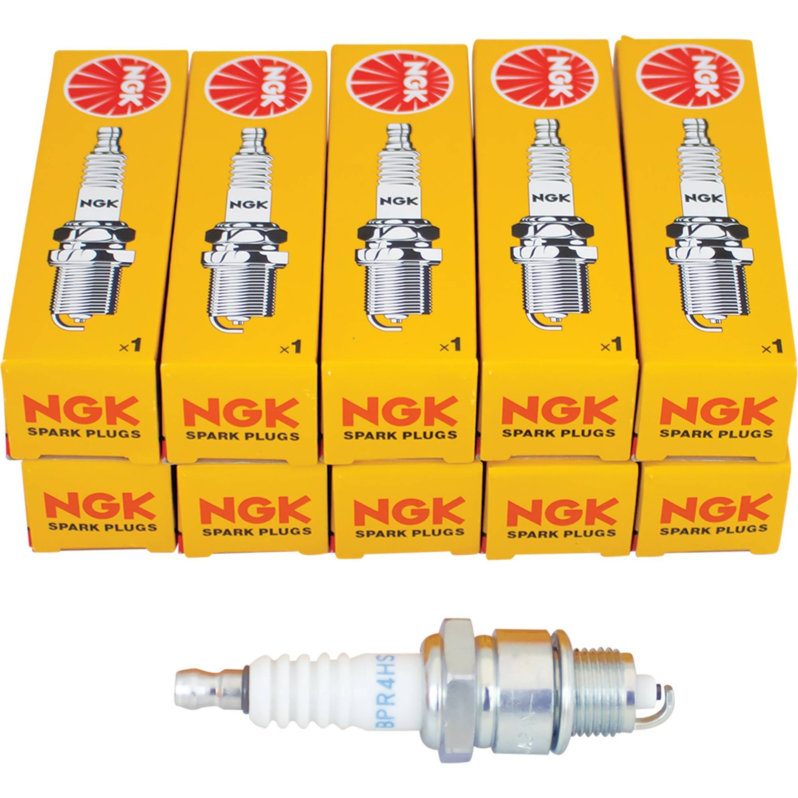 Spark Plug Honda Tiller 10-Pack BPR4HS F400K1 FR700K1 Kawasaki 98076-54747
