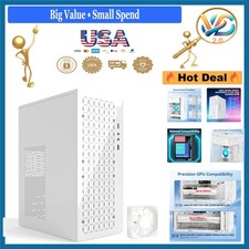 White Micro ATX PC Case High Airflow Slim Support Gaming GPU 250mm