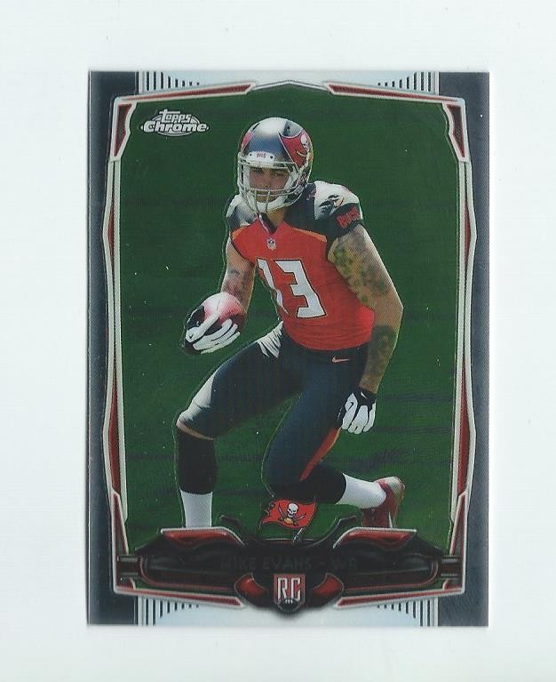 2014 Topps Chrome Mini #185A Mike Evans RC Rookie Buccaneers