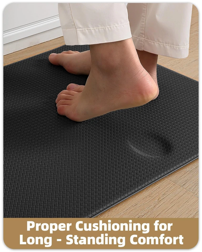 Cojín antifatiga alfombrilla de cocina acolchada para piso - 17x29+17x59, fácil limpieza,... Foto 4 de 4