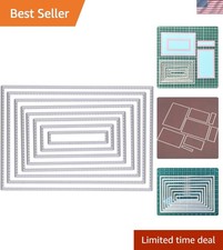 8 Piece Rectangle Cutting Dies for DIY Crafts - Ideal for Personalized Gifts