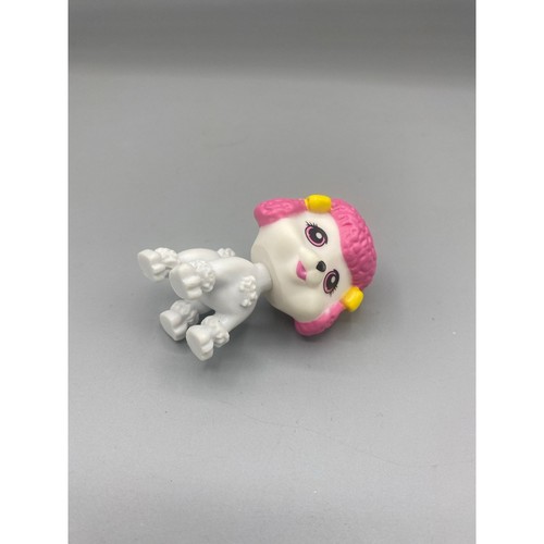 Barbie Haustier Hund Figur Pudel Welpe rosa creme gelb Schleifen - Bild 7 von 7