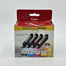 4 New Genuine Canon Pixma CLI 271 Ink Cartridge 4 Pack Black/Cyan/Magenta/Yellow