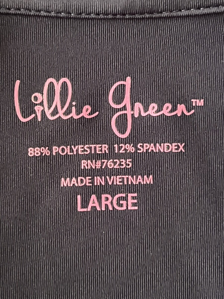 Lillie Green Top Womens Size Large Blue 1/4 Zip Long Sleeve