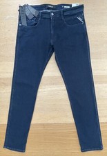 Image of REPLAY ANBASS Extra Slim 10oz Power Stretch Denim Blue Jeans Sz W36" x L31" BNWT