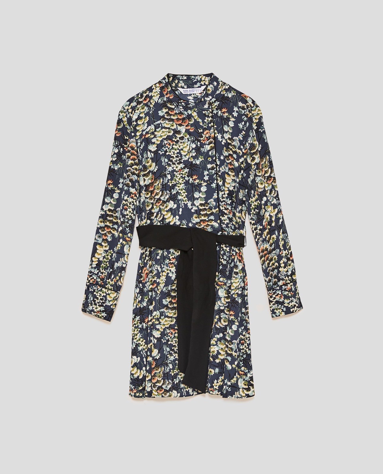 Zara Women Floral Dress With Contrasting Print Size M NWT
