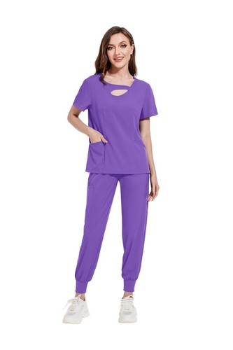 NiaaHinn Women's Nursing Scrub Set - Hollow-Neck  - Bild 55 von 121