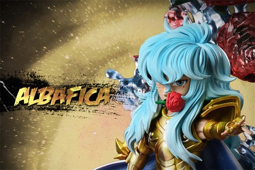 Estatua pintada de resina albafica G5 Studio Saint Seiya Aiolos Aldebarán Albafica en stock - Imagen 5 de 12