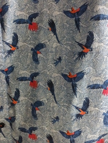 A Fish Named Fred Mens L/S Shirt SIZE Med Multi Parrots Design Cotton Mix VGC - Picture 9 of 14