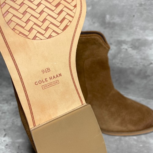 Cole Haan Ankle Boots Hidden Wedge Women's Sz 9.5 B Grandseries Chestnut Western - Picture 12 of 13