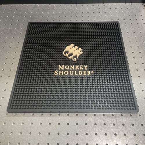 Monkey Shoulder Black Rubber 15x15in Bar Spill Mat - Picture 2 of 2