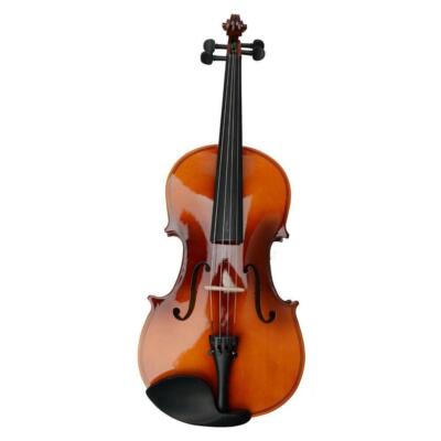 16'' Inch Wood Acoustic Viola with Case Rosin Bow Brown for Beginner