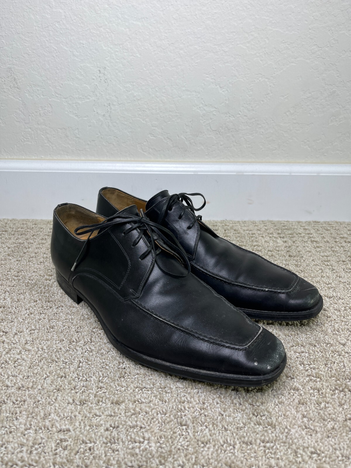 SAOLA Scarpa elegante classica uomo Magnanni 13723 10 pelle nera punta quadrata derby oxford