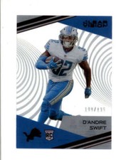 D'ANDRE SWIFT 2020 CHRONICLES CLEAR VISION #CV-9 ROOKIE RED RC #180/199 BD4430