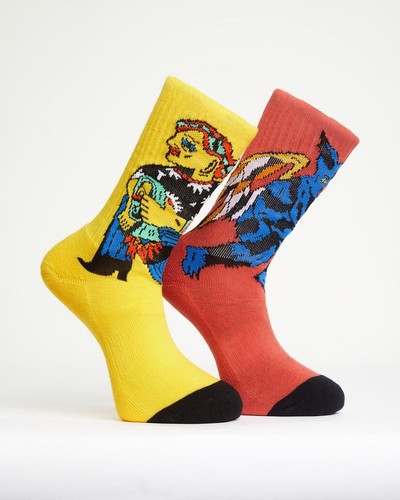VOLCOM - Mens Bob Mollema Socks (2 Pack) - Mint - Casual Crew Socks - Picture 2 of 3