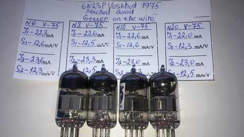 RARE! MATCHED QUAD 6N23P Voskhod DATE-MAY 1975 Getter on the wire /E88CC/6922 - Picture 2 of 8