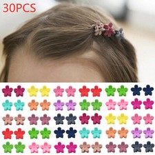 30PCS Baby Girls Mini Hair Claw Clips Flower Hair Bangs Pins Matte Hair Clips