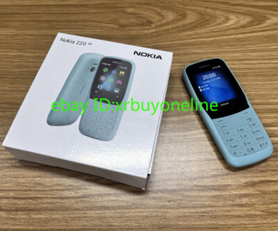 Unlocked Nokia220 4G FM radio Bluetooth 0.3MP 24MB 16MB RAM cell Phone Dual SIM