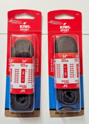 Kiwi Sport 54'' Roung Black Outdoor Laces 1 Pair 2 Pack