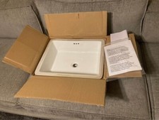 Signature Hardware 17" Destin Porcelain Undermount Bathroom Sink - White-SHU1713