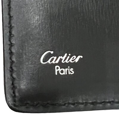 CARTIER Panther Logo Black Agenda Notebook Cover #1294 | eBay