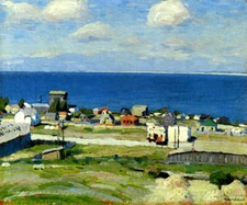 THE BLUE BAY MONTEREY CALIFORNIA SEASCAPE OCEAN VIEW BY C. HOBART REPRO