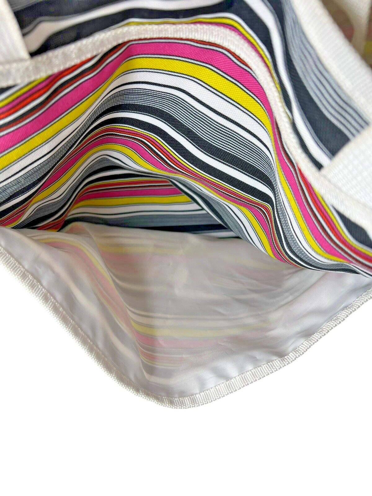 Roxy Estilo Multicolor Striped Shoulder Beach Bag… - image 8