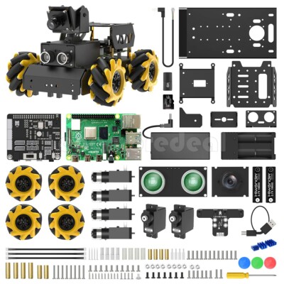 Hiwonder TurboPi Robot Car Kit AI Mecanum Wheel W/ Board for Raspberry Pi CM4/4G