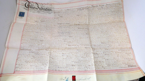 Vellum Legal Indenture Stamford Lincoln Market Deeping 1853 Mortgage Document