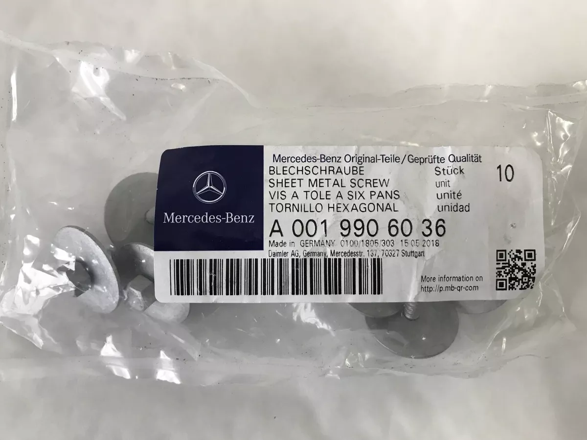 NEW Genuine Mercedes-Benz 4.8 - 19 Undertray Metal Screws X10 