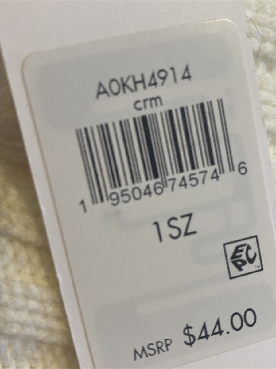 ｄ CK Calvin Klein Cream Rib Knit Winter Beanie Faux Fur Pom Hat | eBay