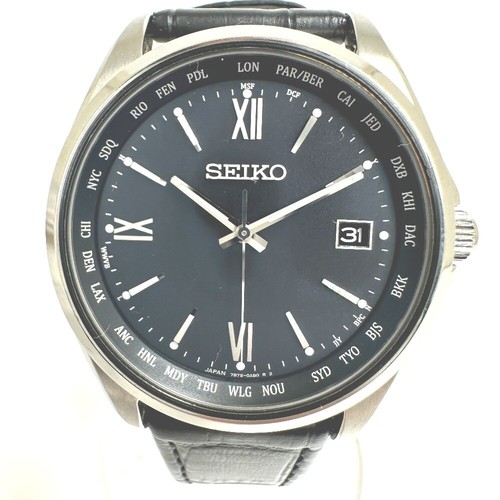 SEIKO 7B75-0AB0 Seiko Selection Solar analog Wristwatch SS Silver - Picture 3 of 14