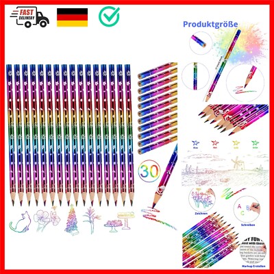 30 Stück Regenbogenstifte, 4-in-1 Farbstifte für Kinder   Kreatives Mitgebsel...