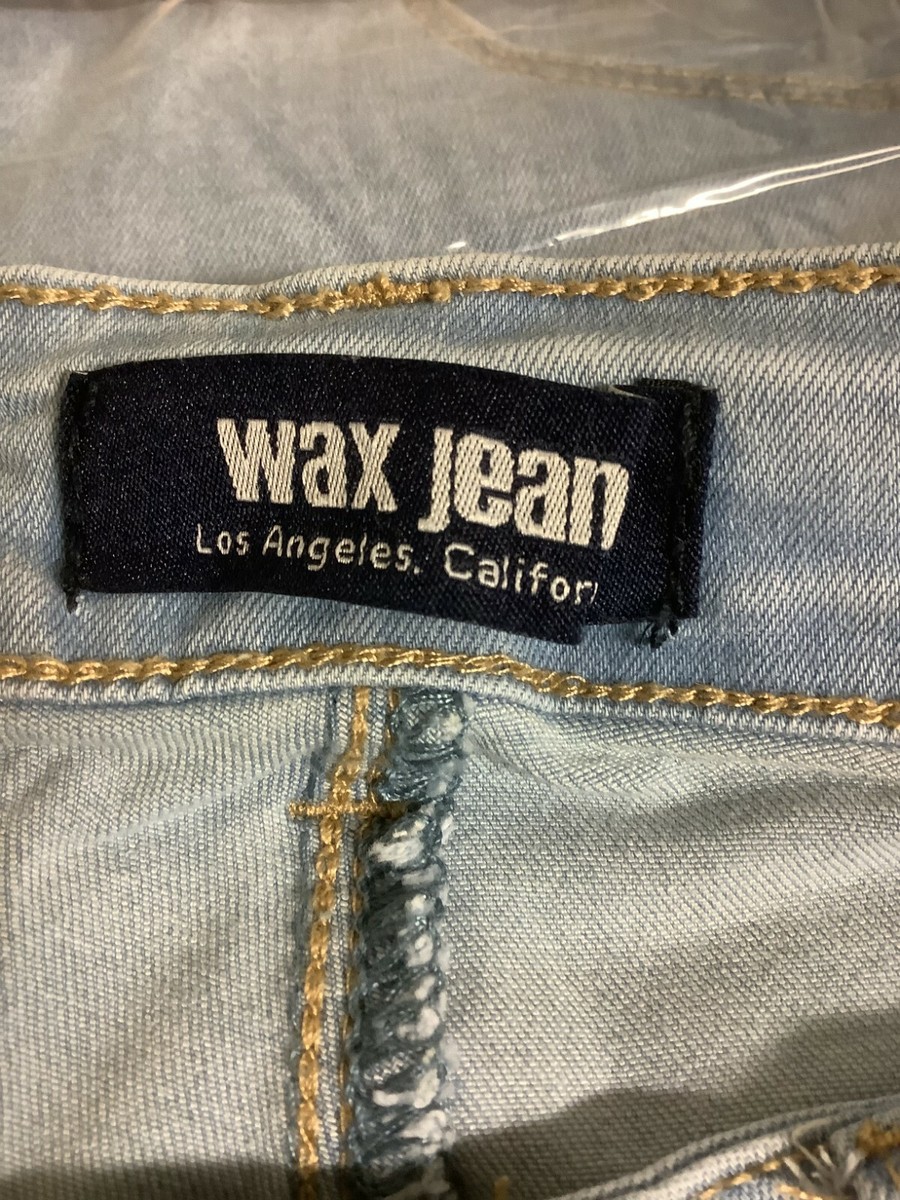 Wax Jean Womens Skinny Jeans Light Blue High Rise 5 Pockets Design Basic Denim