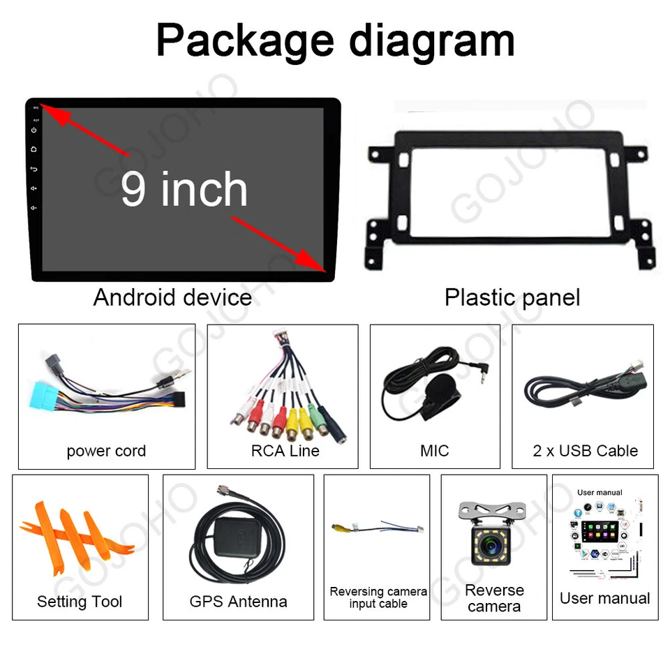 64GB For Android 13 Car Radio Stereo Carplay For Suzuki Grand Vitara 2005-2019 - Image 4 of 4