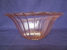 Pink Depression Glass Jeanette Sierra Pinwheel Large 8 1/4" Berry Serving Bowl