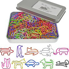 100 Pack Cute Animal Shaped Paper Clips Fun Office Desk Accessories for Document