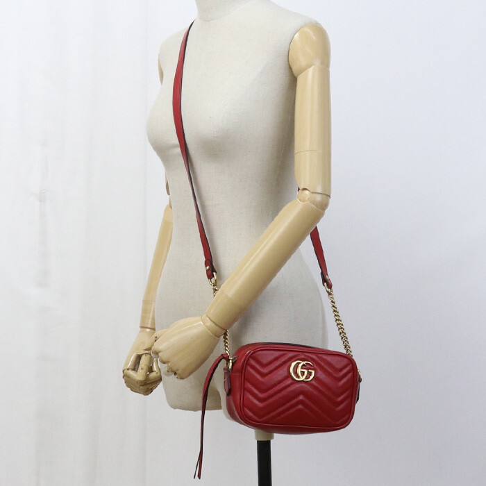 GUCCI 448065 DTD1T Shoulder Bag GG Marmont Quilting Mini bag  