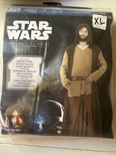 Star Wars Obi-Wan Costume Adult Size XL 36-38 Hooded Robe Attached Shirt Pants