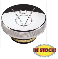 Billet Specialties 76420 - V8 Logo 7 lbs Aluminum Radiator Cap - Polished