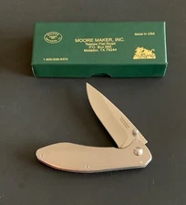 Moore Maker 1108 CSS Stainless Steel Easy Open Clip Knife W/ Liner Lock