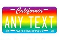 California State License Plate Ombre Design For Auto ATV Bike Moped