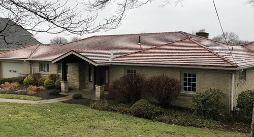Used Red Terra Cotta Roof Tiles; Ludowici Celadon of Chicago;