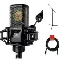Lewitt RAY Diaphragm Condenser Mic Bundle w/ Mic Stand Fixed Boom XLR- XLR Cable