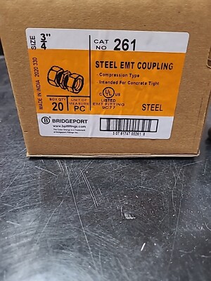 20 Pc. Bridgeport 3/4 Steel EMT Coupling