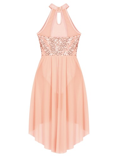 Niñas Vestido de Baile Sin Mangas Cuello Halter Maxi Vestido Moderno Ropa de Baile Ropa - Imagen 108 de 114