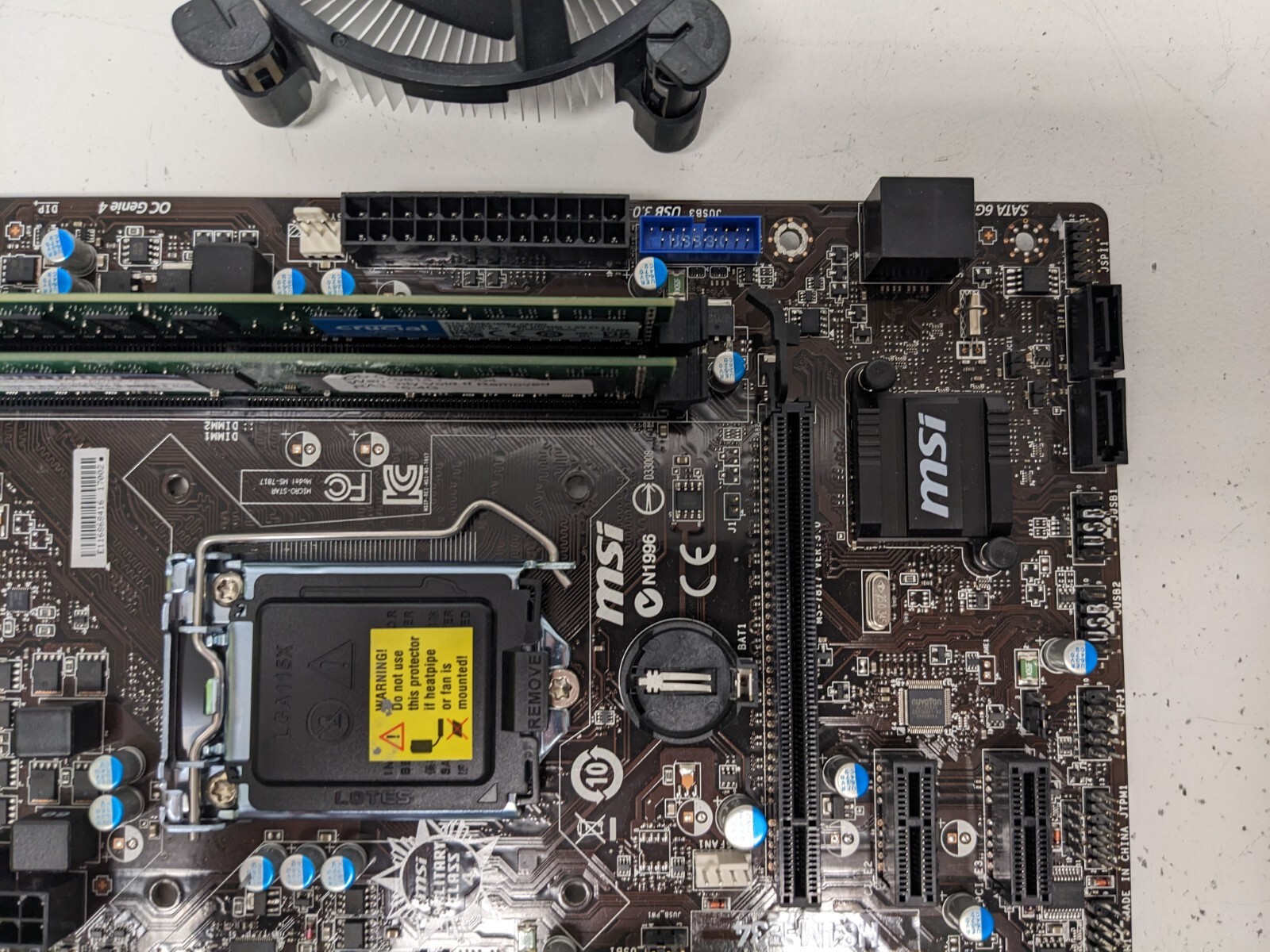 MSI H81ME34 MicroATX Intel Motherboard (Socket LGA 1150/H3) USB3