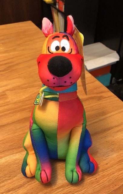 rainbow scooby doo stuffed animal