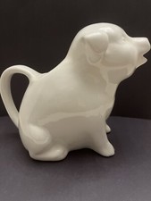 Whimsical Cottage Farm House Style Ceramic Pig Pitcher Vase