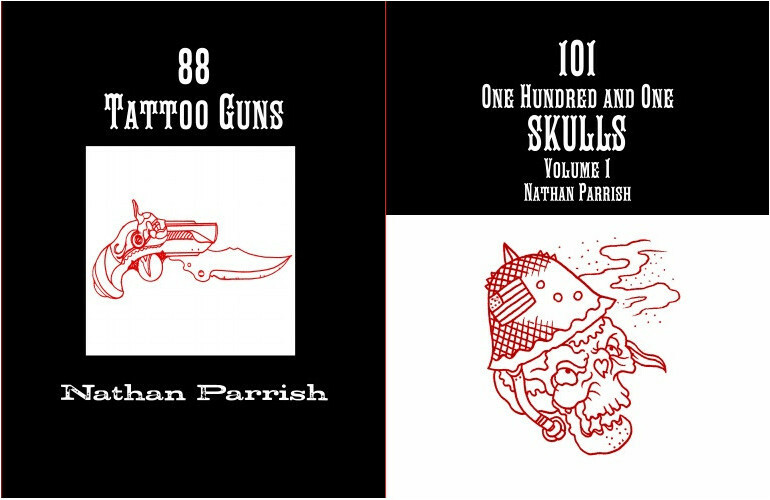 88 Guns + 101 Skulls =TWO Tattoo Books Flash Art Designs